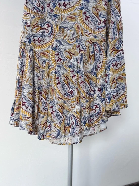 Shyanne Western/Bohemian Paisley Asymmetric Midi Pull-On Skirt Size XL - Picture 2 of 7